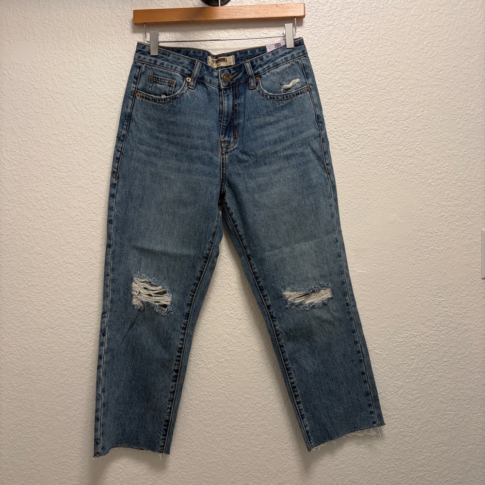 Rock & Roll Denim High rise Straight Cropped Jeans Women’s Size 28x25 distressed